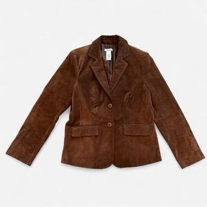 Liz Claiborne Suede Brown Women's Blazer
